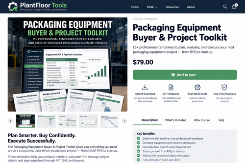 Packaging Equipment Buyer & Project Toolkit product preview